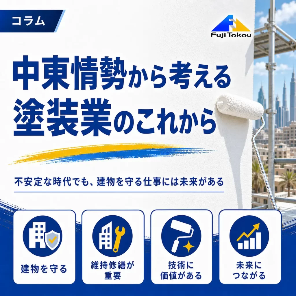 中東情勢から考える、塗装業のこれから