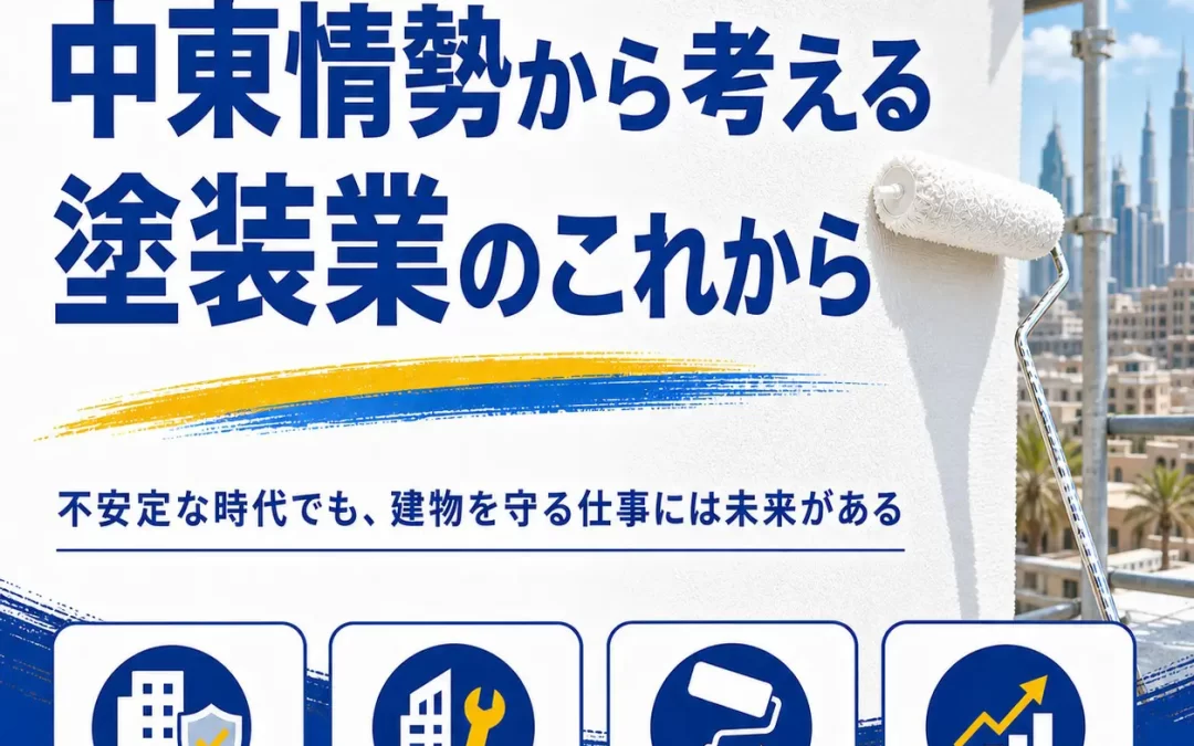 中東情勢から考える、塗装業のこれから