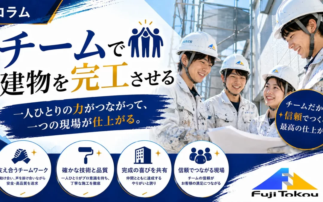 チームで建物を完工させる