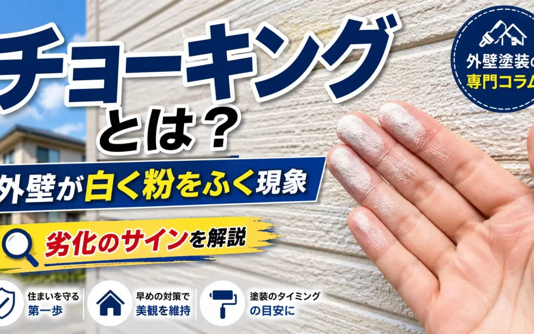 塗装業コラム チョーキングとは？〜外壁が白く粉をふく現象のすべて〜