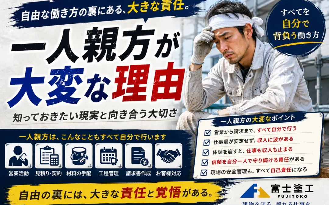一人親方が大変な理由