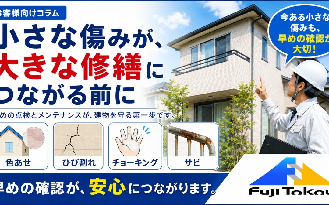 小さな傷みが、大きな修繕につながる前に