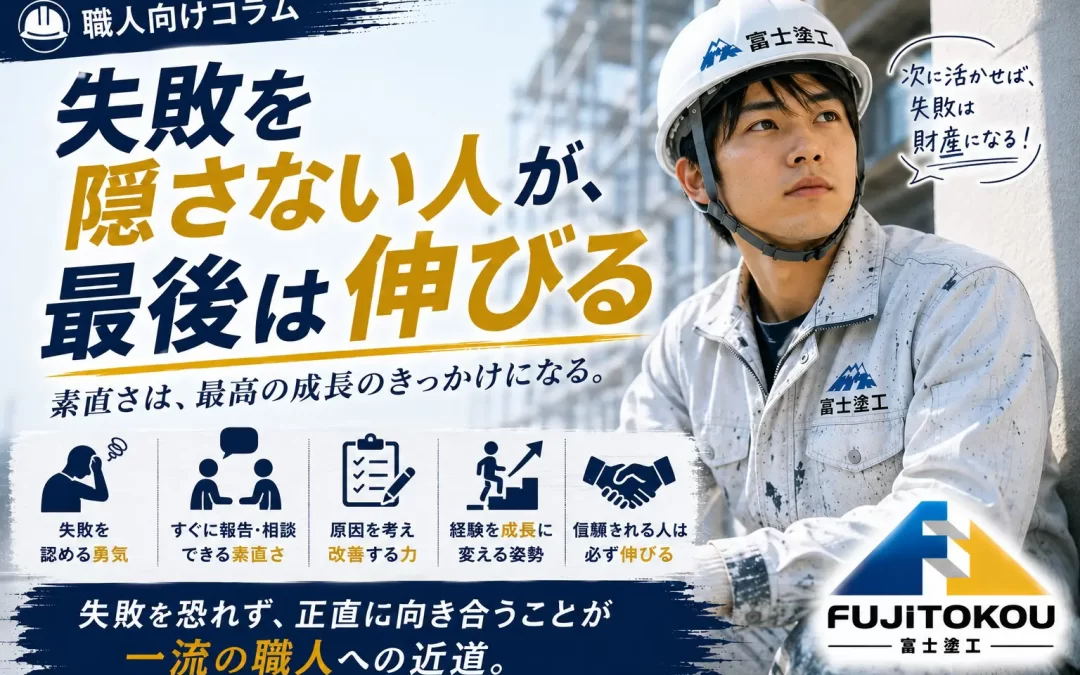 失敗を隠さない人が、最後は伸びる