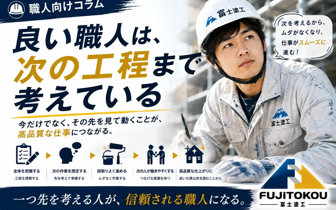良い職人は、次の工程まで考えている
