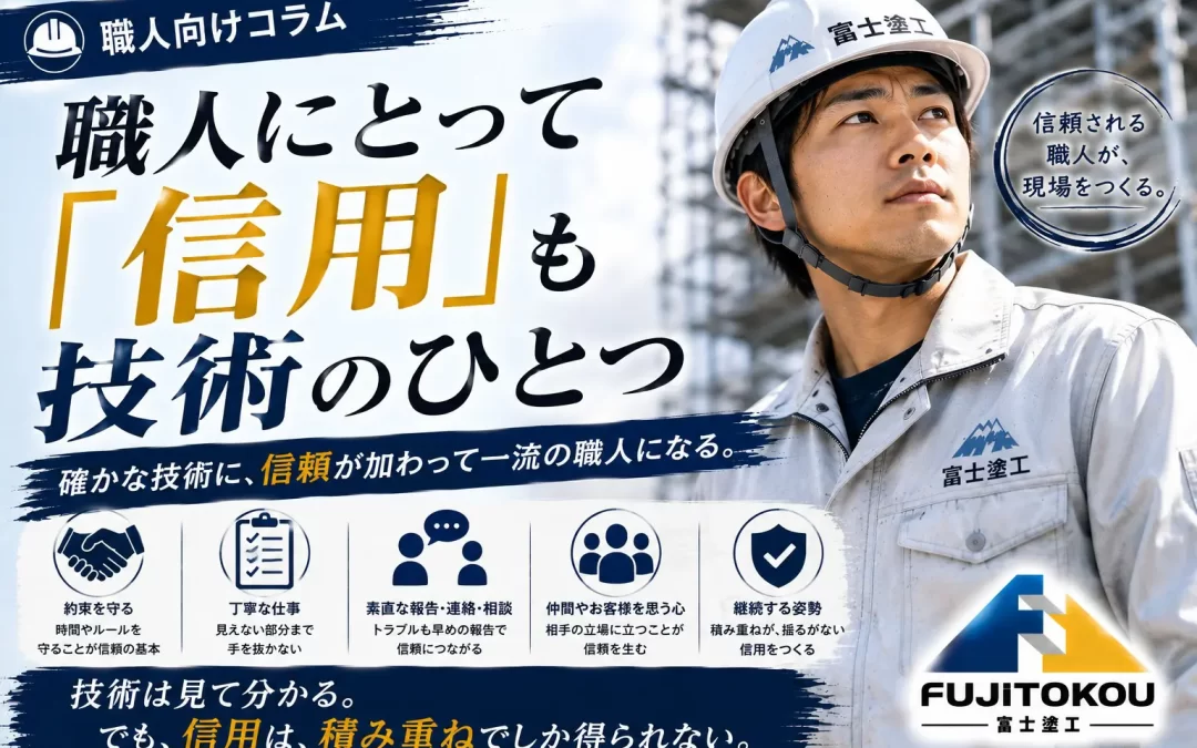 職人にとって「信用」も技術のひとつ