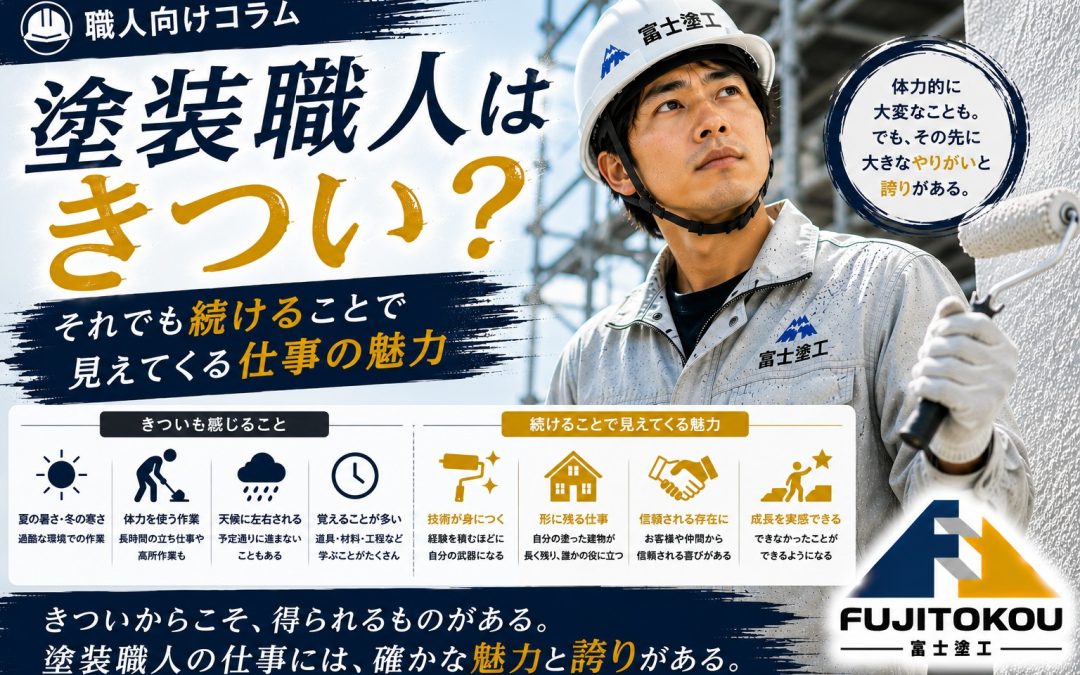 塗装職人はきつい？それでも続けることで見えてくる仕事の魅力