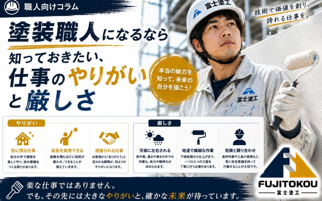 塗装職人になるなら知っておきたい、仕事のやりがいと厳しさ