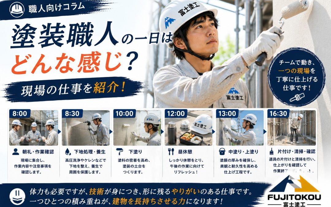 塗装職人の一日はどんな感じ？現場の仕事を紹介