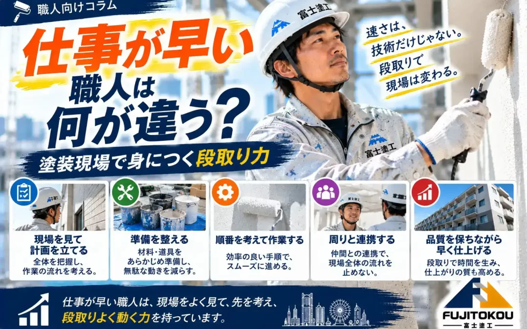 仕事が早い職人は何が違う？塗装現場で身につく段取り力