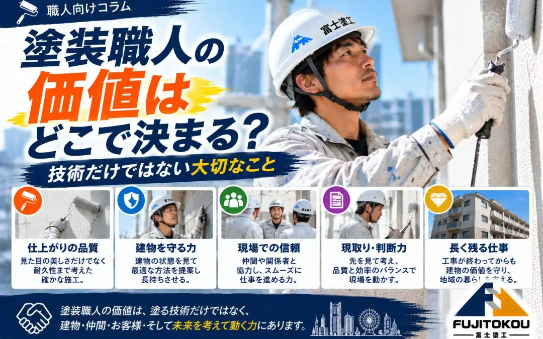 塗装職人の価値はどこで決まる？技術だけではない大切なこと