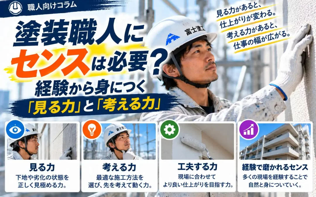 塗装職人にセンスは必要？経験から身につく「見る力」と「考える力」