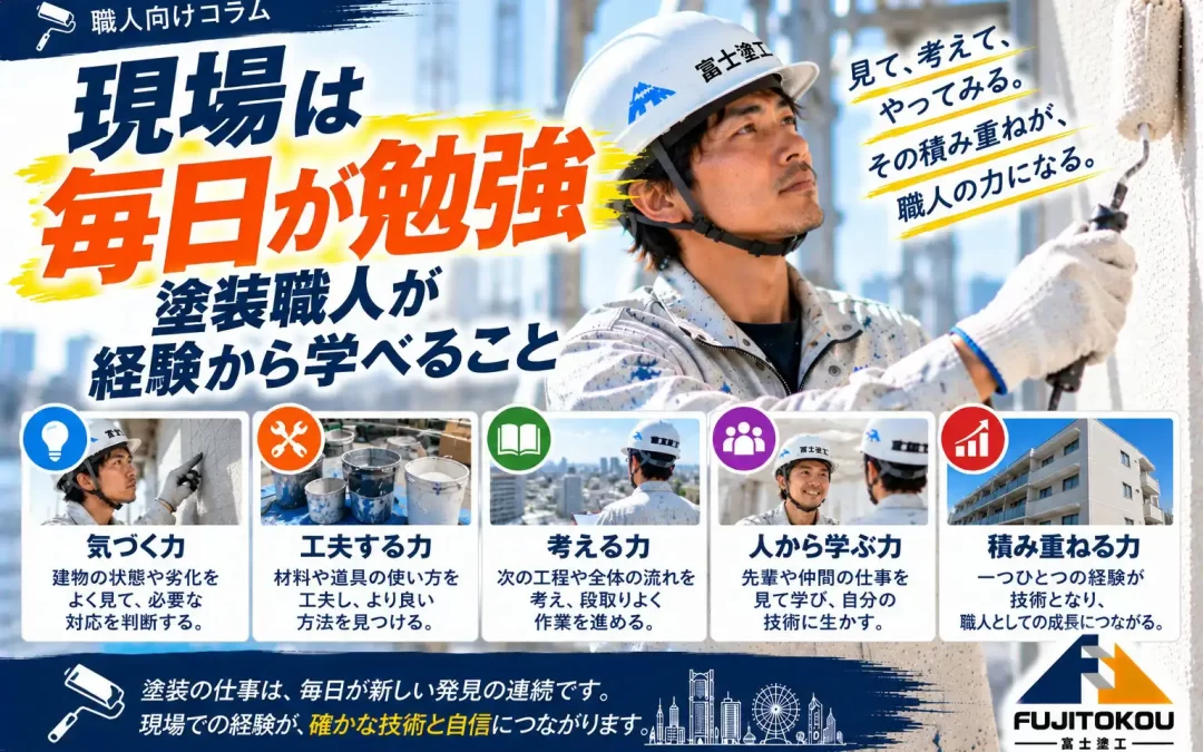 現場は毎日が勉強｜塗装職人が経験から学べること