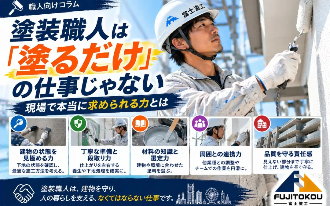 塗装職人は「塗るだけ」の仕事じゃない｜現場で本当に求められる力とは