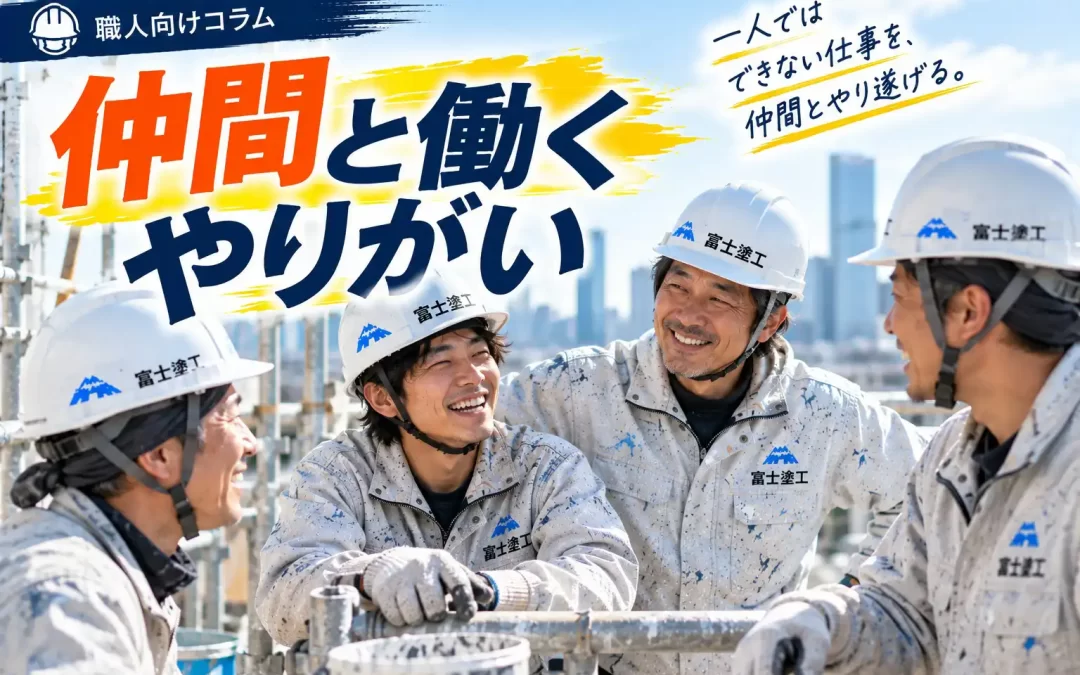 仲間と働くやりがい｜一人ではできない仕事を、みんなで完成させる
