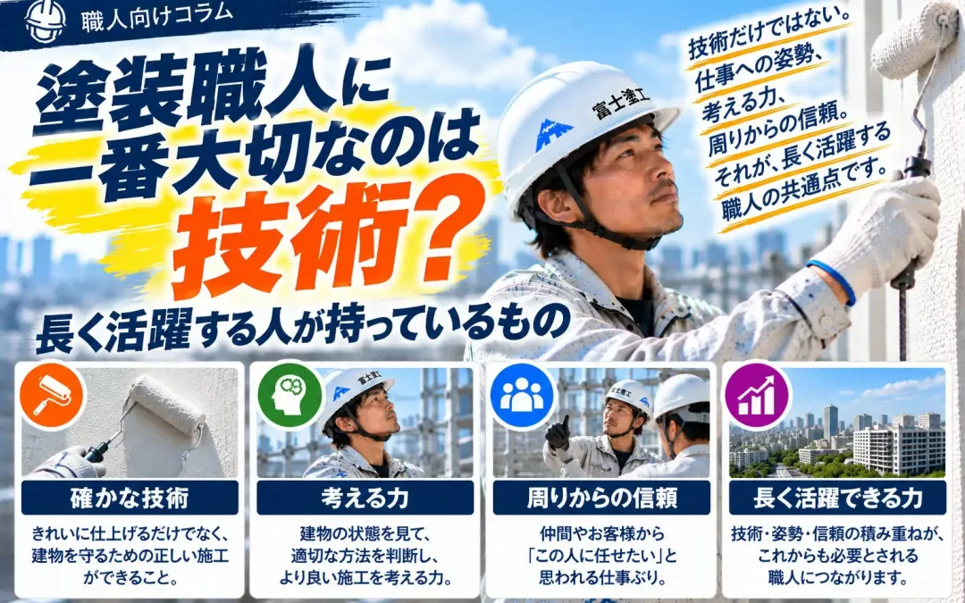 塗装職人に一番大切なのは技術？長く活躍する人が持っているもの