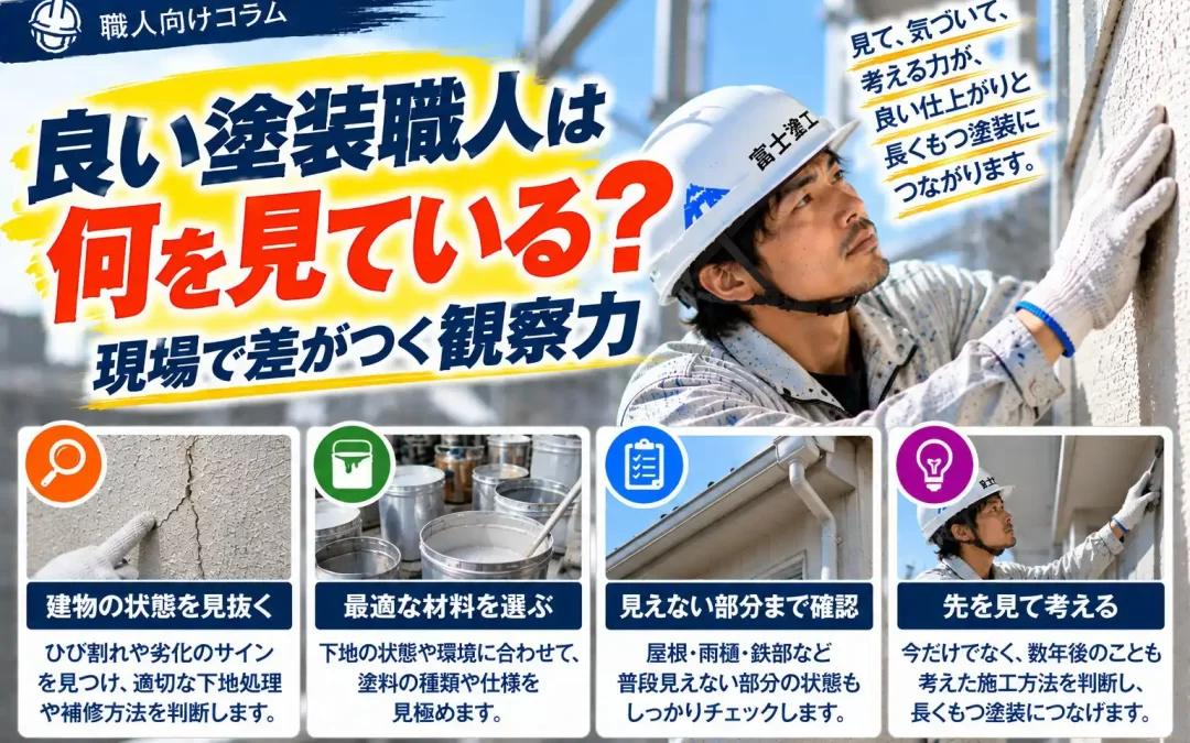 良い塗装職人は何を見ている？現場で差がつく観察力