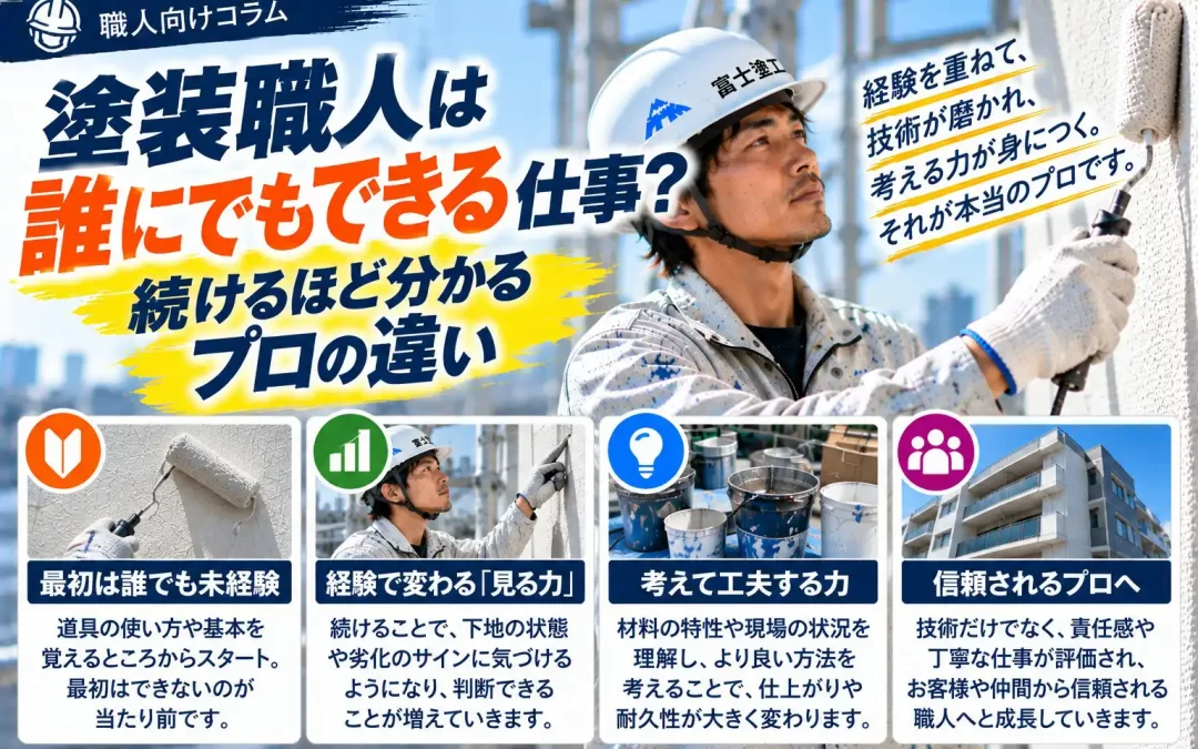 塗装職人は誰にでもできる仕事？続けるほど分かるプロの違い
