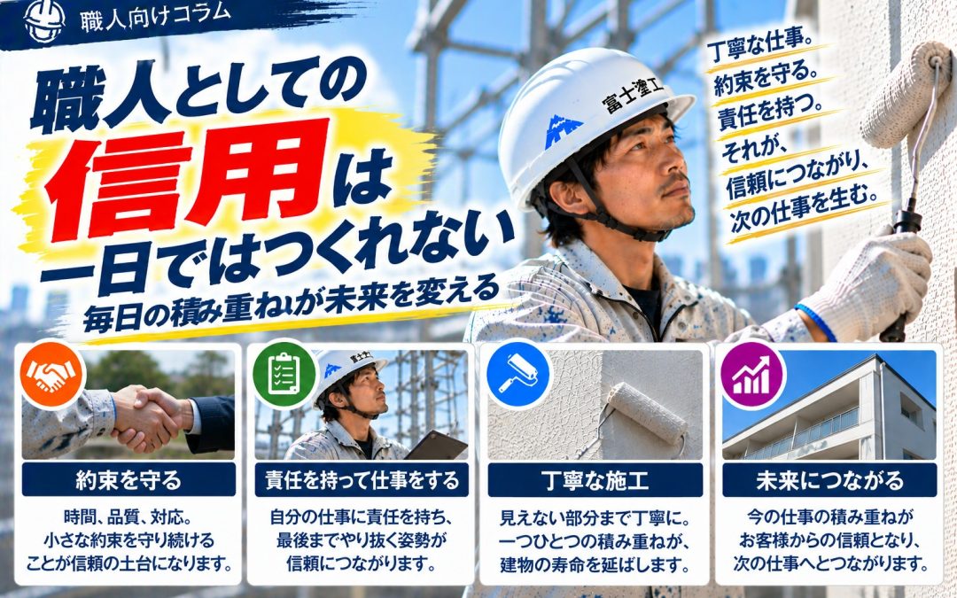 職人としての信用は一日ではつくれない｜毎日の積み重ねが未来を変える