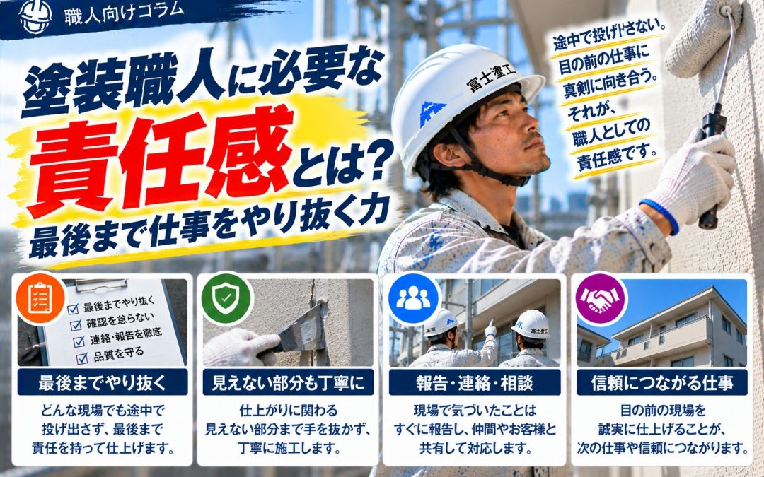 塗装職人に必要な責任感とは？最後まで仕事をやり抜く力