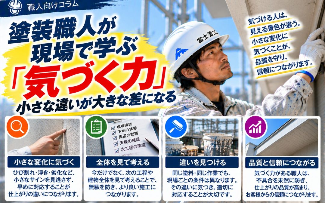 塗装職人が現場で学ぶ「気づく力」｜小さな違いが大きな差になる