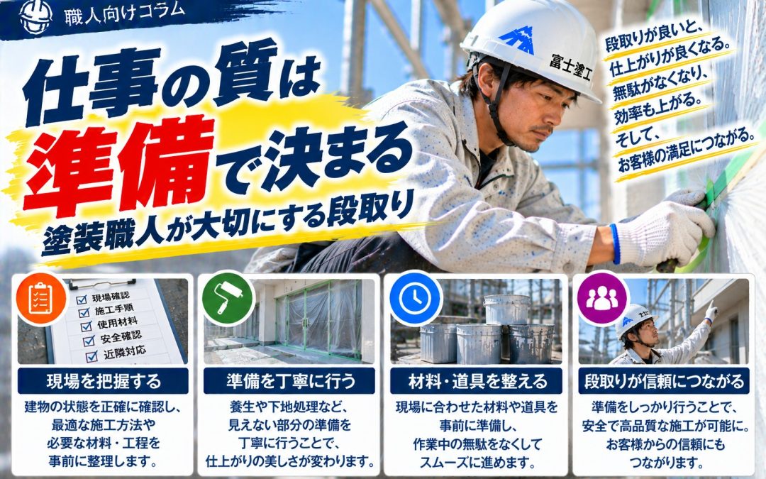 仕事の質は準備で決まる｜塗装職人が大切にする段取り
