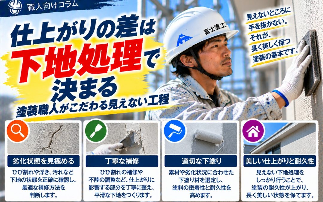仕上がりの差は下地処理で決まる｜塗装職人がこだわる見えない工程