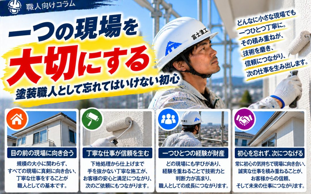 一つの現場を大切にする｜塗装職人として忘れてはいけない初心